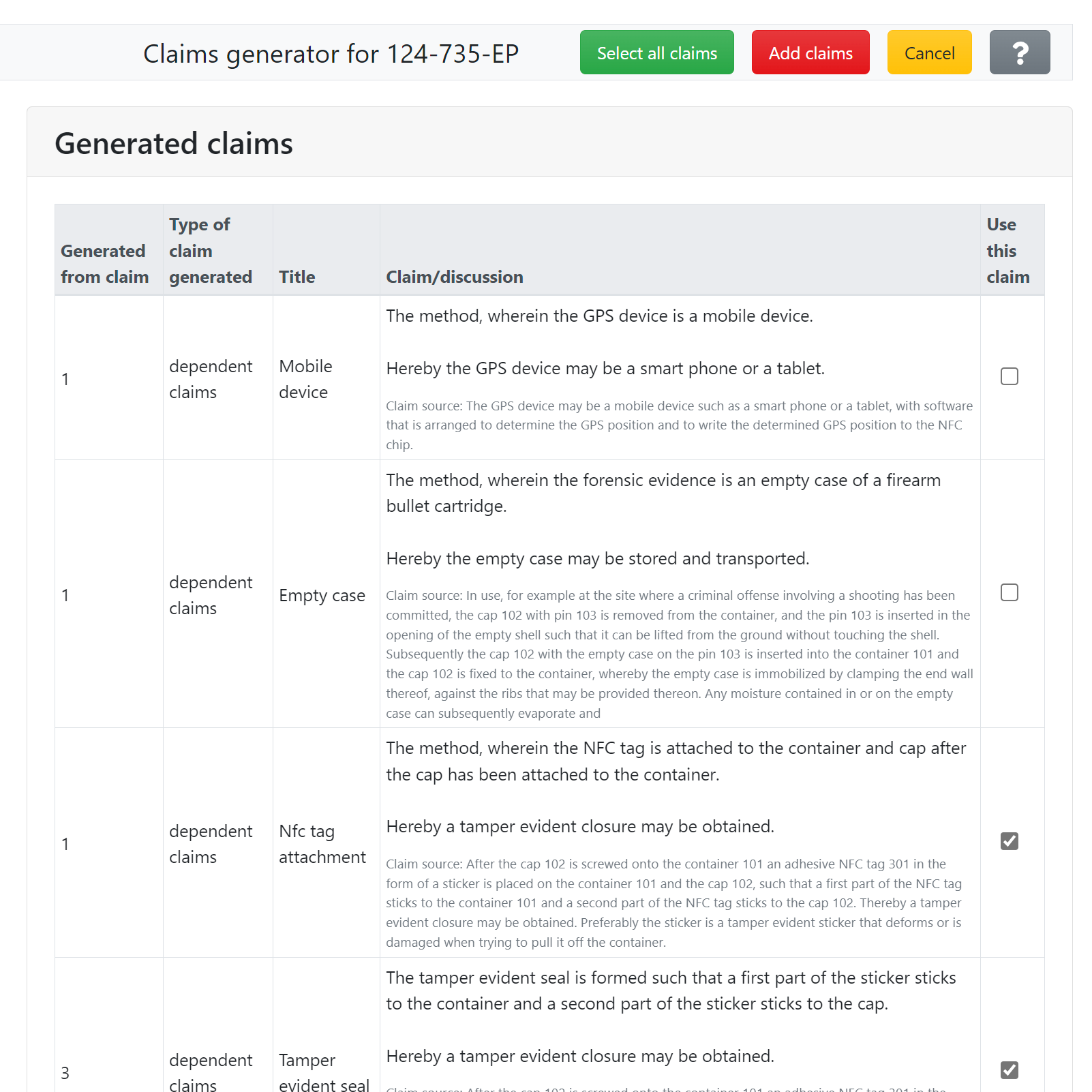 Claim Generator